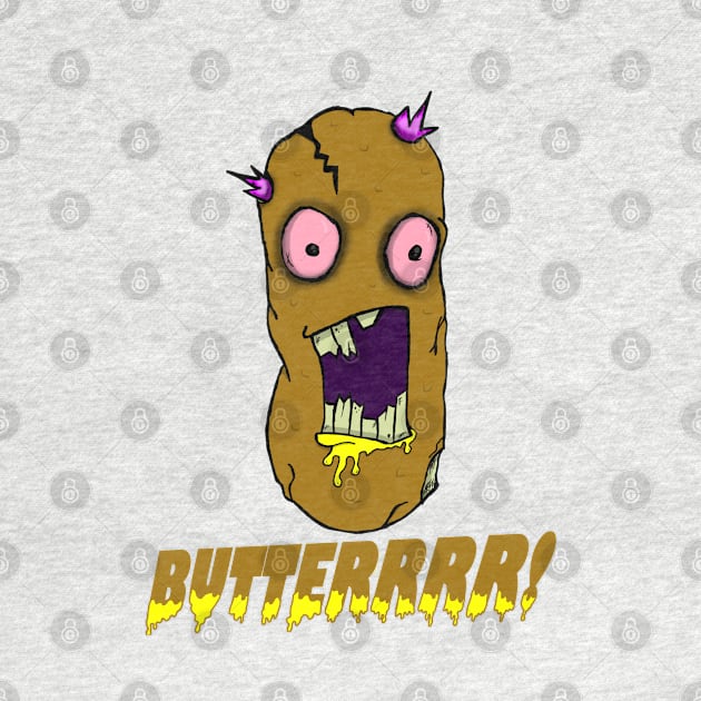 Zombie Potato Butter Scream by JonnyVsTees